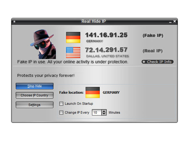 Click to view Real Hide IP 4.5.3.6 screenshot