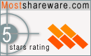 5 Stars Rating on MostShareware.com!