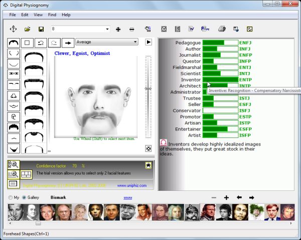 Click to view Digital Physiognomy 1.79 screenshot