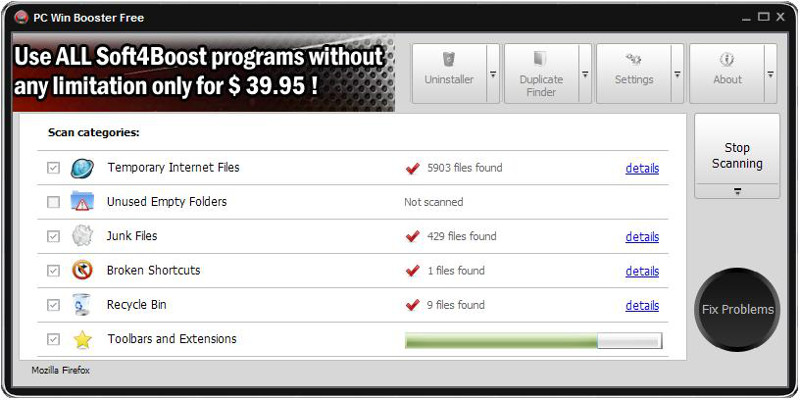 Click to view PC Win Booster Free 10.0.7.177 screenshot