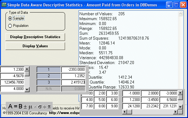 Click to view ESBPCS-Stats for VCL 6.9.0 screenshot
