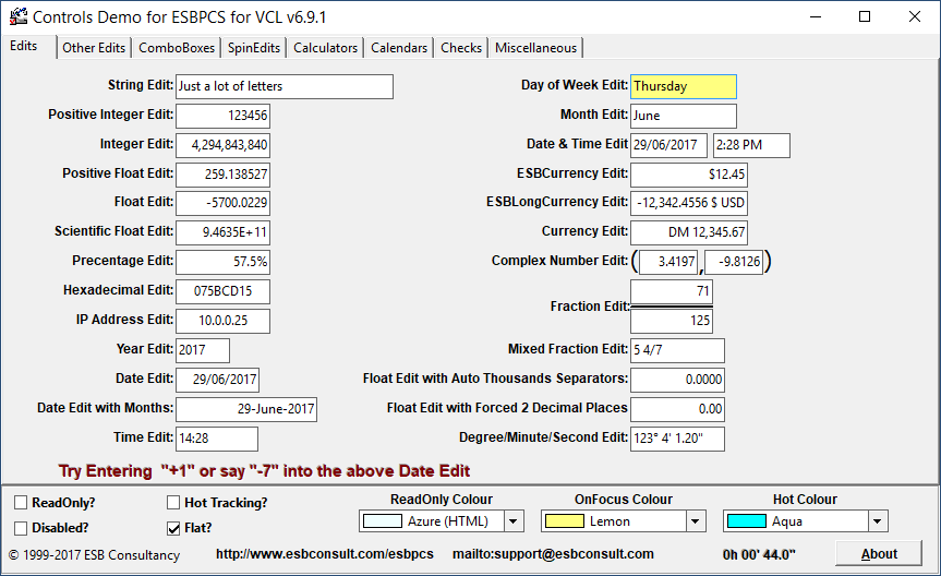 Click to view ESBPCS for VCL 6.9.0 screenshot