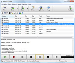 Click to view Express Dictate Digital Dictation 5.93 screenshot