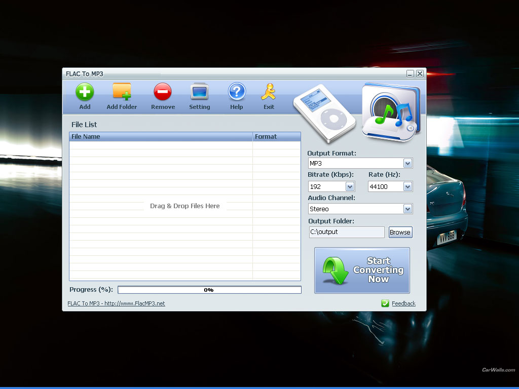 Click to view FLAC To MP3 9.9.5 screenshot