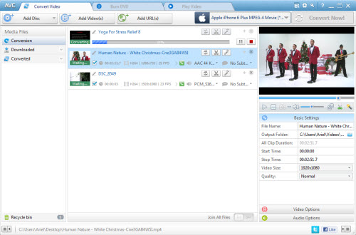 Click to view Any Video Converter Pro. 5.9.2 screenshot
