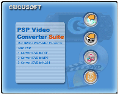 Click to view Cucusoft PSP Video Converter + DVD to PSP Suite 8.8.8.8 screenshot
