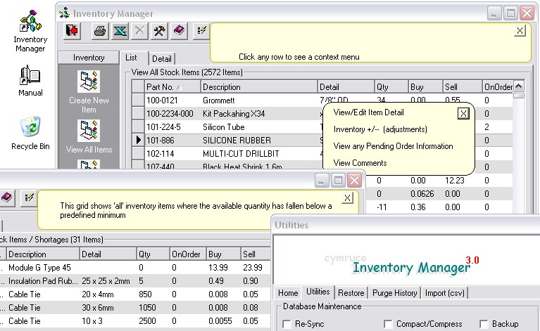 Click to view Inventory Manager 3.2h screenshot