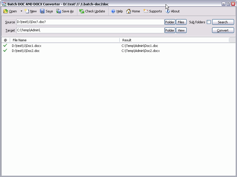 Click to view Batch DOCX to DOC Converter 2017.9.1008 screenshot