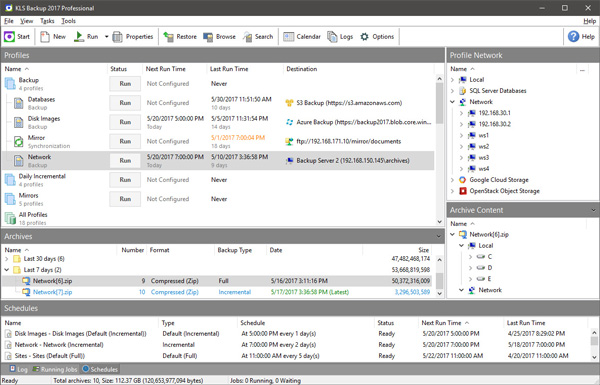 Click to view KLS Backup 2017 Professional 9.0.2.0 screenshot