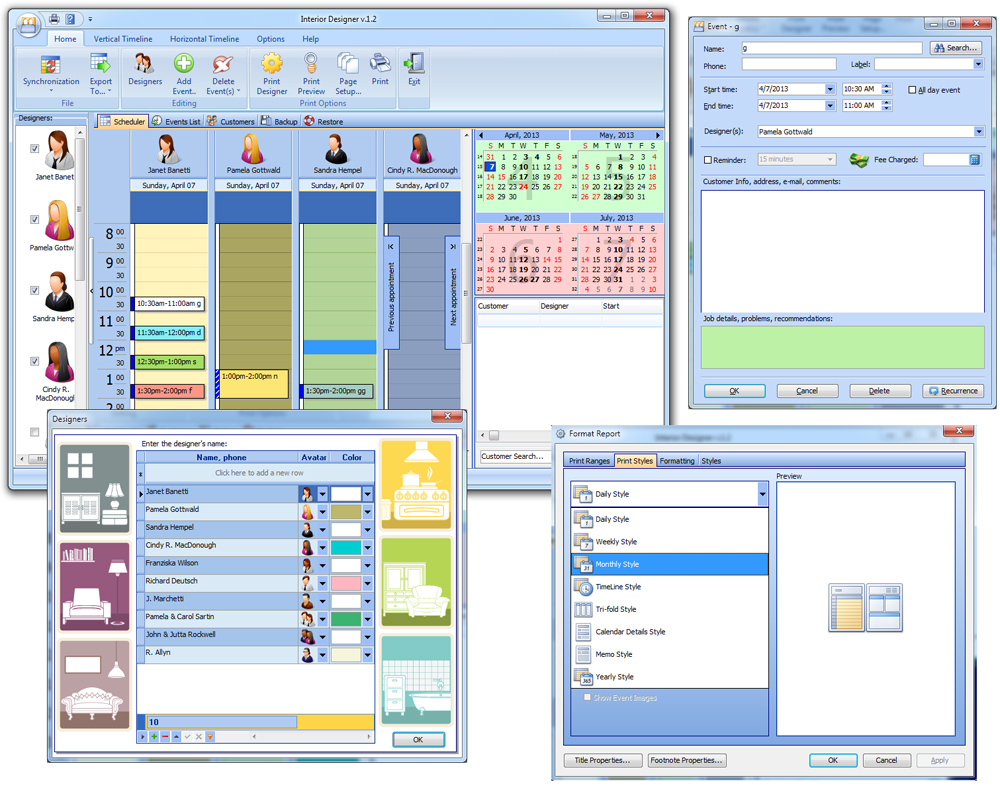 Click to view Interior Designer for Workgroup 1.5 screenshot