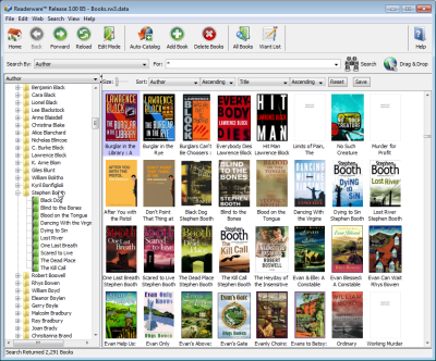 Click to view Readerware for Windows 3.58 screenshot