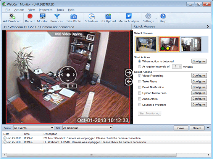 Click to view WebCam Monitor 6.21 screenshot