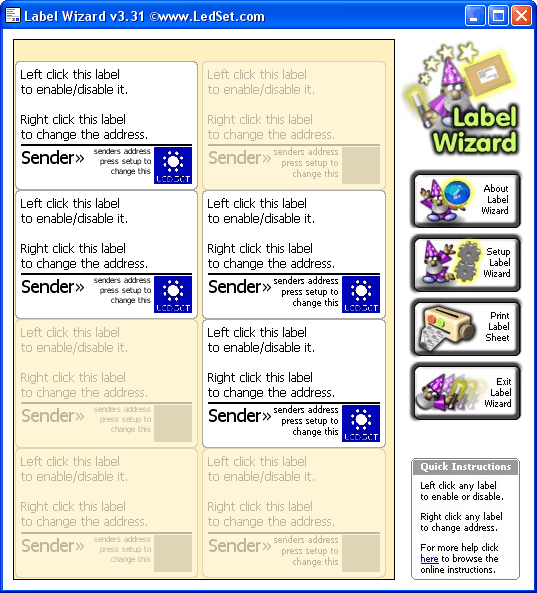 Click to view Label Wizard 3.36 screenshot