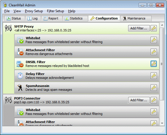 Click to view CleanMail Server Free 5.6.7.2 screenshot
