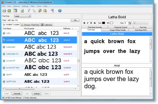 Click to view X-Fonter 10.0.0 screenshot