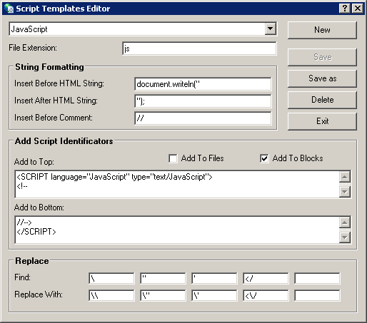 Easy HTML To Any Script Converter:   Script