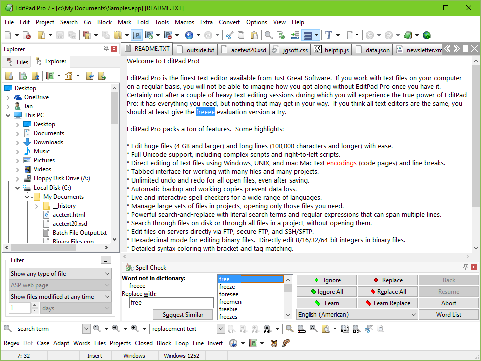 Click to view EditPad Pro 7.2.3 screenshot