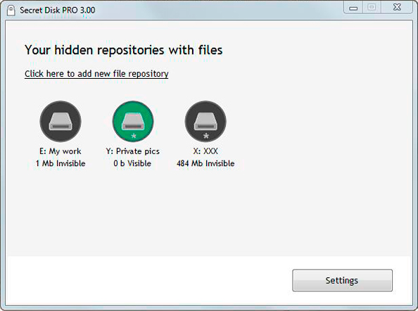 Click to view Secret Disk 3.04 screenshot
