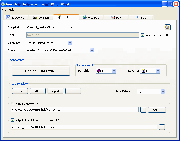 Click to view Softany WordToHelp 3.192 screenshot
