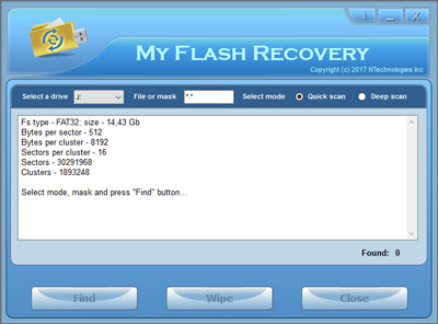 Click to view My Flash Recovery 2.6 screenshot